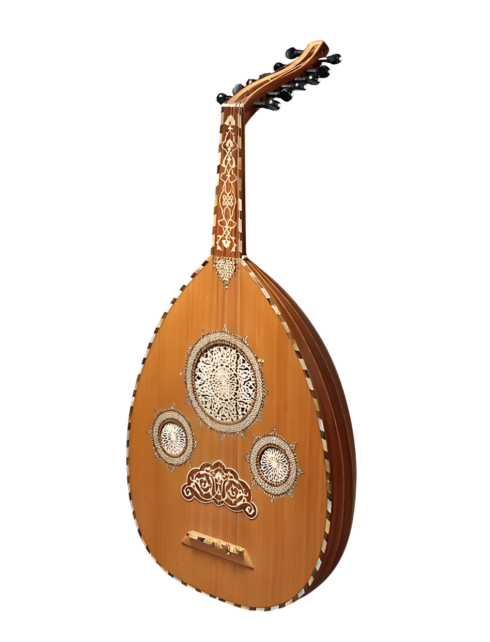 Oud Gamil Georges Son's 1977 side Luthier Egyptian Ud maker instrument builder Oud Luthiers